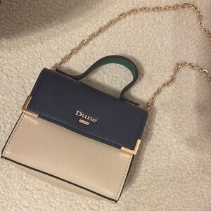 Dune London Navy and Cream Crossbody Bag